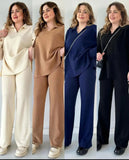 CORIA - Casual knitted two-piece set