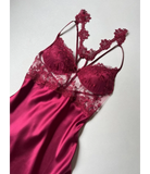 LONG SLIT SILK NIGHTY SET 5 PCS 😍😍