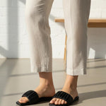 Black Elegance Slip-On Slippers