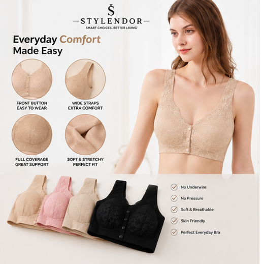 Comfortable & Convenient Front Button Bra 😍😍