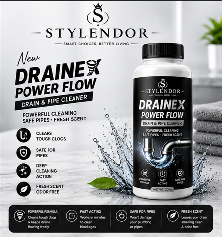 DRAINEX POWER FLOW-Instant sink & drain cleaning powder