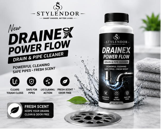 DRAINEX POWER FLOW - INSTANT SINK & DRAIN CLEANER [BUY 1 GET 3 FREE]