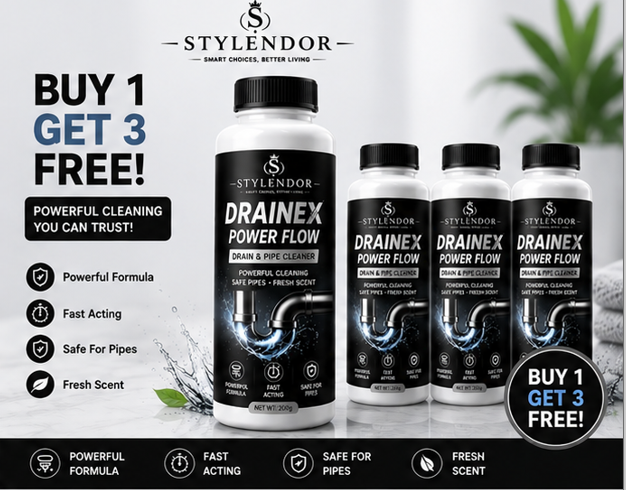 DRAINEX POWER FLOW - INSTANT SINK & DRAIN CLEANER [BUY 1 GET 3 FREE]