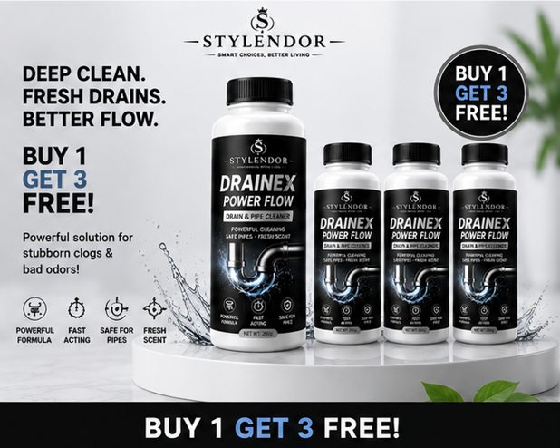 DRAINEX POWER FLOW - INSTANT SINK & DRAIN CLEANER [BUY 1 GET 3 FREE]