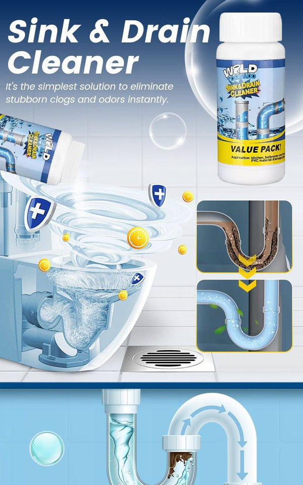 DRAINEX POWER FLOW - INSTANT SINK & DRAIN CLEANER [BUY 1 GET 3 FREE]