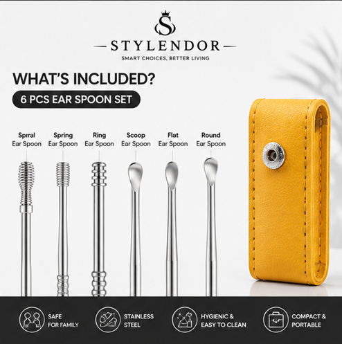 Premium Ear Wax Removal Kit – Safe, Reusable & Easy Ear Cleaning Tool Set