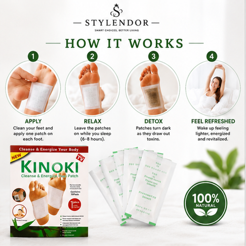 Kinoki Foot Care Pads – Natural Herbal Sleep-Time Patches