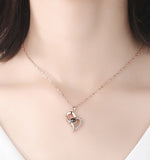 Love Heart Projection Necklace 100 Languages I Love You Pendant With Free Gift Box