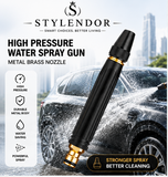 🔥 Imported High Pressure Adjustable Water Spray Nozzle – Heavy Duty Brass Connector | Car Wash & Gardening Pro Tool