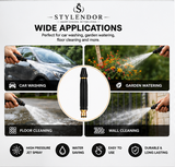 🔥 Imported High Pressure Adjustable Water Spray Nozzle – Heavy Duty Brass Connector | Car Wash & Gardening Pro Tool
