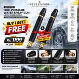 🎉 Buy 1 Get 1 FREE | Imported High Pressure Water Spray Gun – Metal Brass Nozzle | Powerful Car & Garden Cleaning