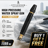 🎉 Buy 1 Get 1 FREE | Imported High Pressure Water Spray Gun – Metal Brass Nozzle | Powerful Car & Garden Cleaning