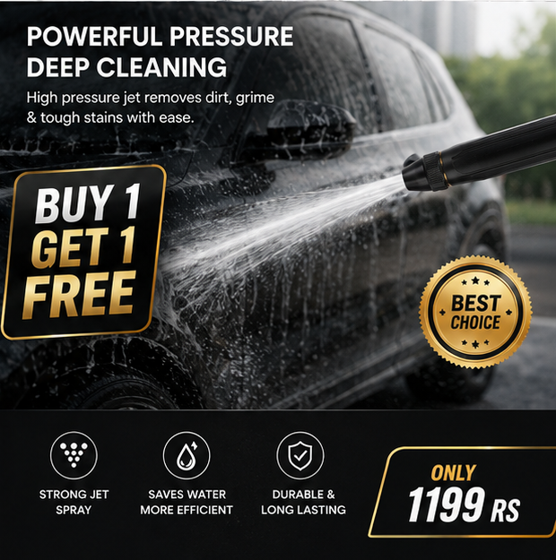 🎉 Buy 1 Get 1 FREE | Imported High Pressure Water Spray Gun – Metal Brass Nozzle | Powerful Car & Garden Cleaning